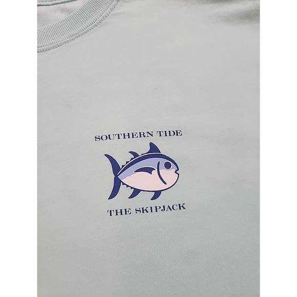 Youth Southern Tide "The Skipjack" T Shirt Size Medium Teal Green - Picture 2 of 6